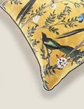 Velvet Bird Print Cushion