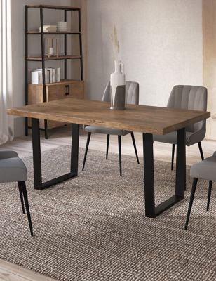 M&S Brookland 6 Seater Dining Table - Black Mix, Black Mix