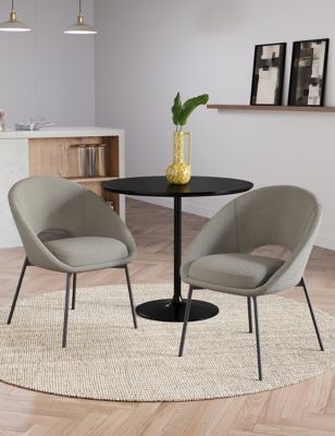 Set of 2 Curve Dining Chairs