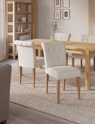 M&S Set of 2 Langley Dining Chairs - Natural, Natural