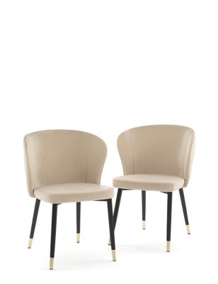 Set of 2 Palmer Velvet Dining Chairs