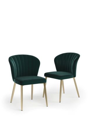 Set of 2 Irvine Velvet Dining Chairs