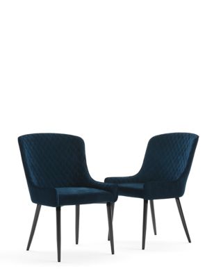 Set of 2 Braxton Velvet Dining Chairs