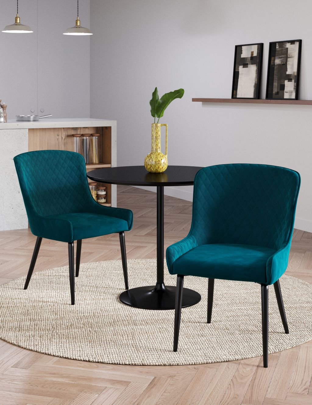 Set of 2 Braxton Velvet Dining Chairs