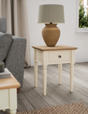 M&S Winchester Side Table - White Mix, White Mix