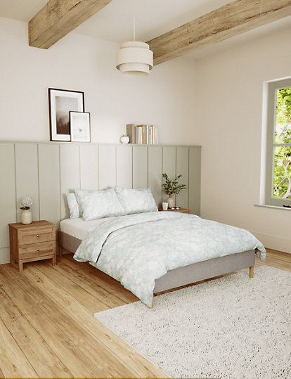 Marks And Spencer Jayden Platform Upholstered Bed - 5Ft - Pearl Grey, Pearl Grey