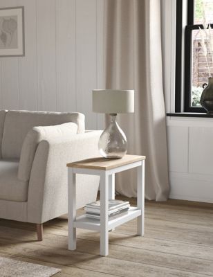 M&S Salcombe Narrow Side Table - Light Grey, Light Grey