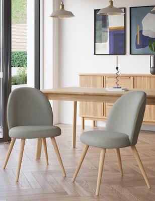 M&S Set of 2 Nord Dining Chairs - Grey, Grey