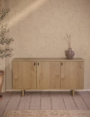 M&S X Fired Earth Blenheim Extra Large Sideboard - Natural, Natural