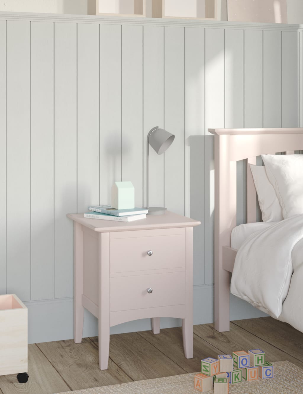 Pink 2025 bedside cabinet
