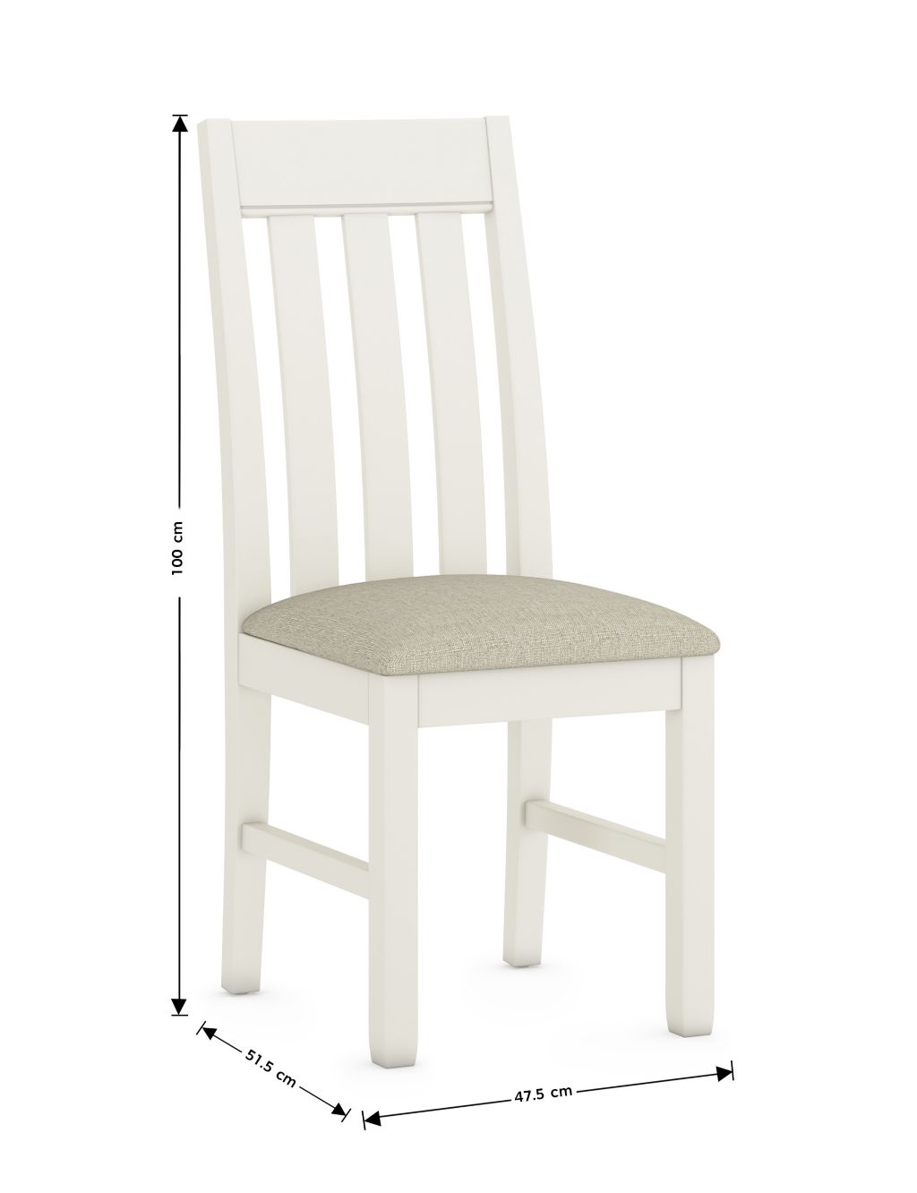 Set of 2 Padstow Padded Dining Chairs image 8