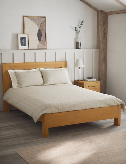 marks and spencer sonoma™ bed - 6ft - oak, oak