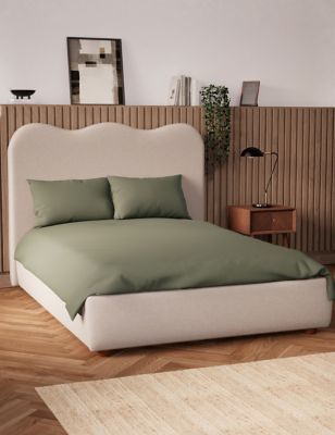 M&S Wave Ottoman Bed - 5FT - Natural, Natural