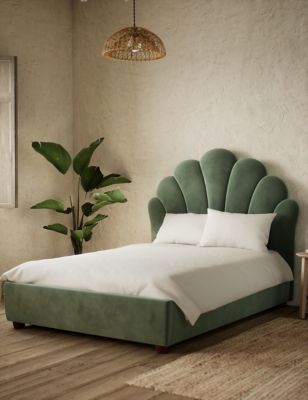 M&S Freya Bed - 5FT - Green, Green,Mink