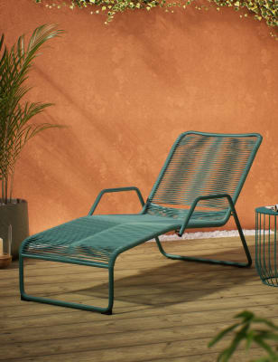 M&S Lois Sun Lounger - Soft Teal, Soft Teal,Natural