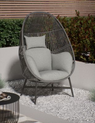 M&S Melbourne Garden Egg Chair - Grey, Grey,Natural