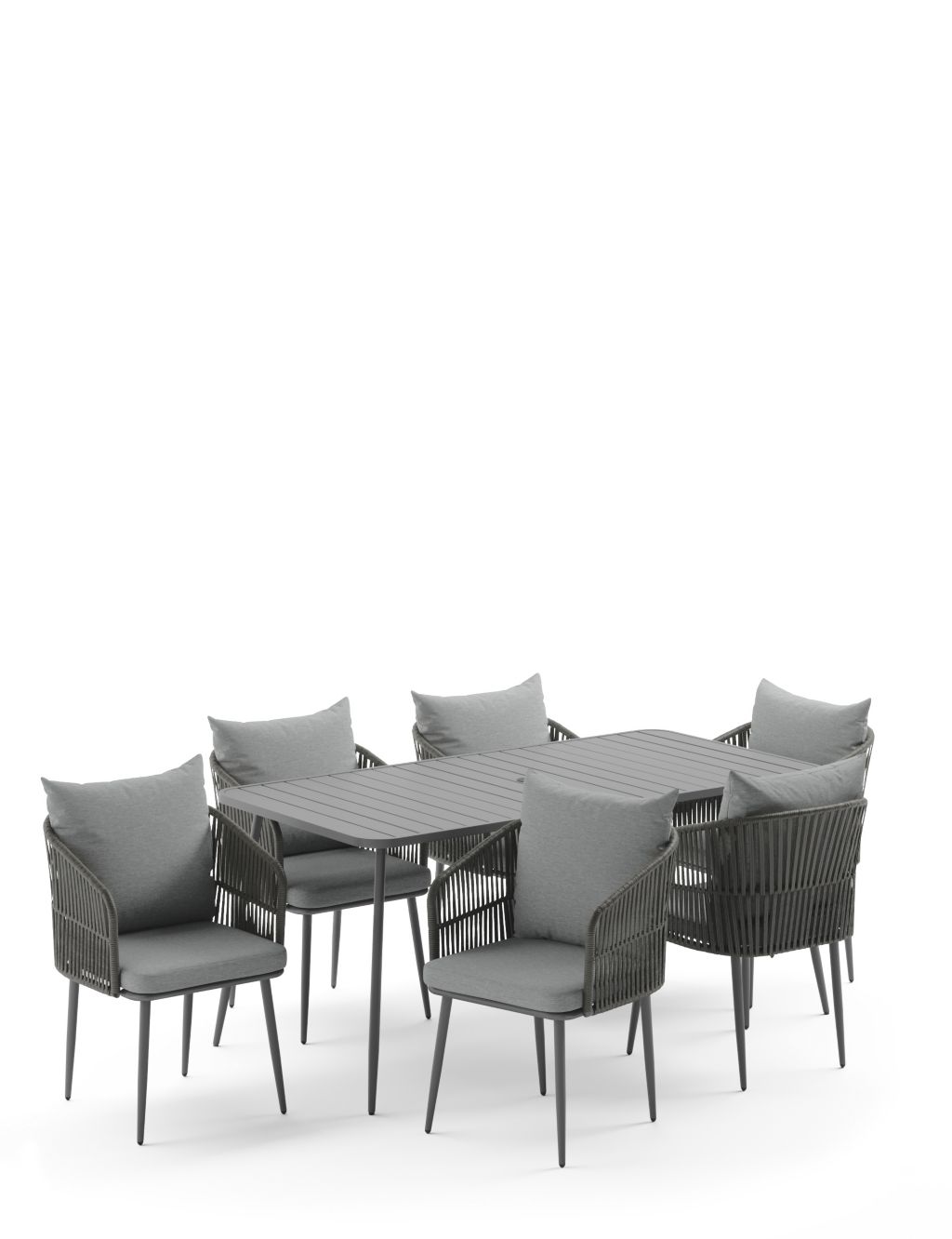 Melbourne 6 Seater Garden Dining Table & Chairs