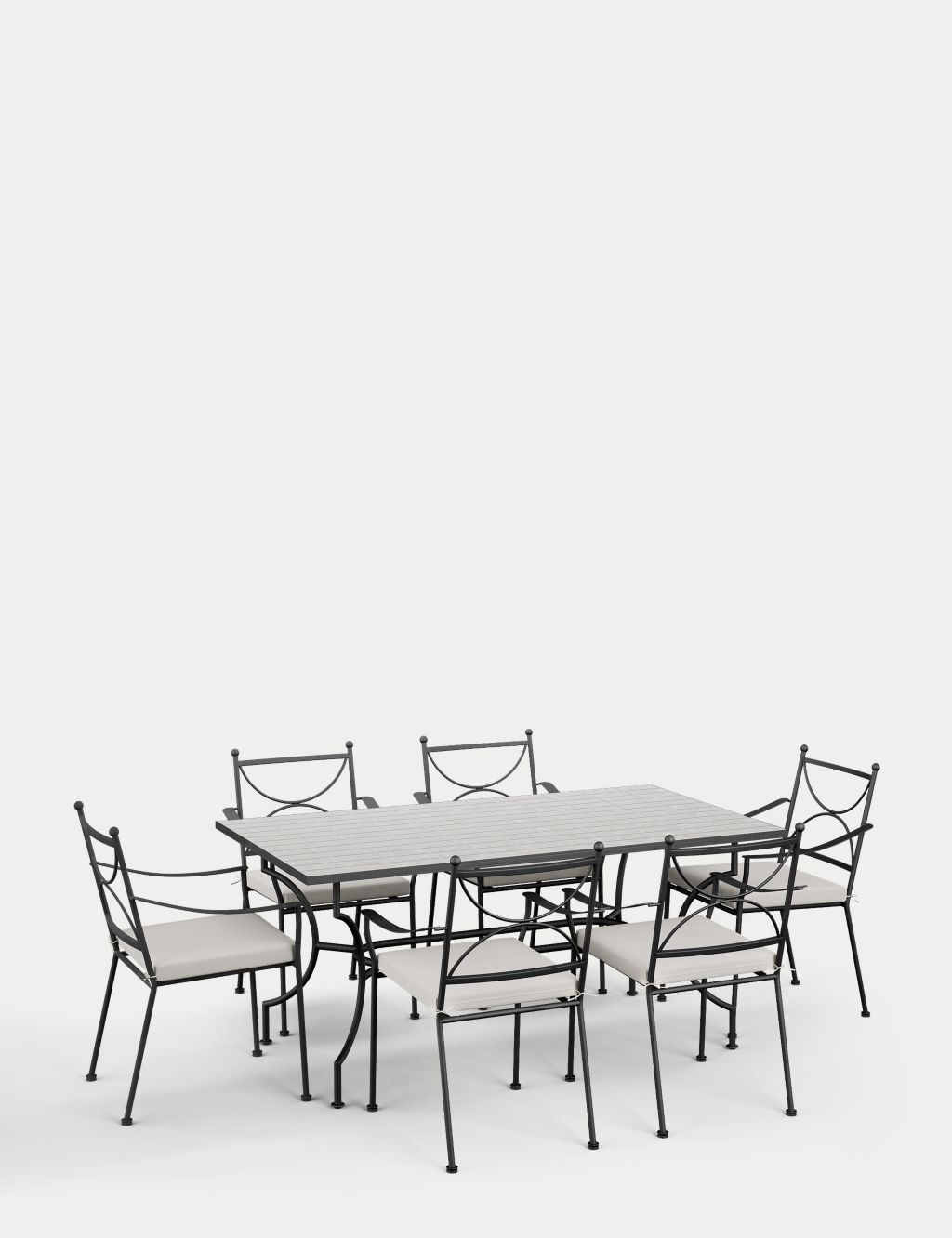 Pembroke 6 Seater Garden Dining Table & Chairs