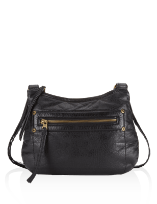 Zipped Saddle Across Body Bag | Indigo Collection | M&S