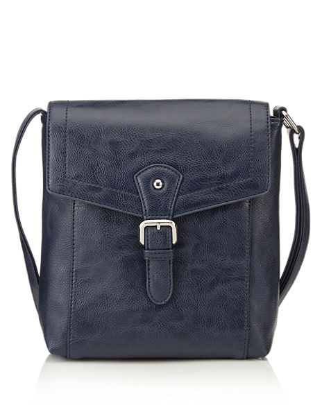 Faux Leather Buckle Across Body Bag | M&S Collection | M&S