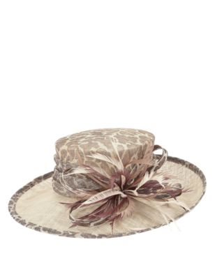 Feather Corsage Animal Print Hat | M&S Collection | M&S