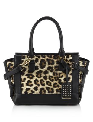 Faux Leather Leopard Print Tote Bag | M&S Collection | M&S