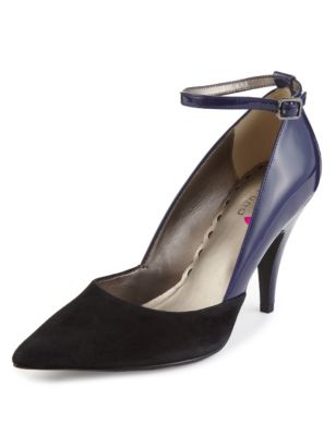 Leather Ankle Strap Court Shoes with Insolia® | Per Una | M&S