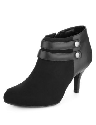 Faux Suede Strap Button Shoe Boots with Insolia® | M&S Collection | M&S