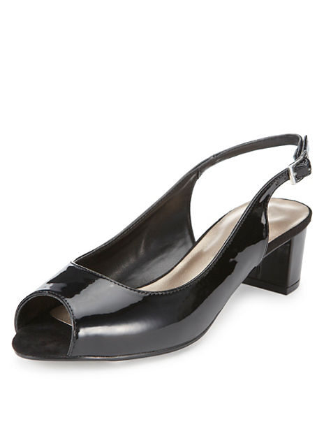 Peep Toe Slingback Court Shoes with Insolia Flex® | M&S Collection | M&S