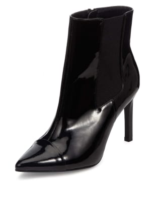 flat pointed toe ankle boots