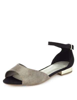 Wide Fit Sparkling Sandals with Insolia Flex® | M&S Collection | M&S