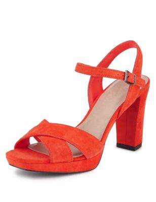 Suede Platform High Heel Sandals with Insolia® | Autograph | M&S