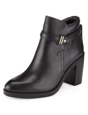 Leather Ankle Strap Boots with Insolia® | Autograph | M&S