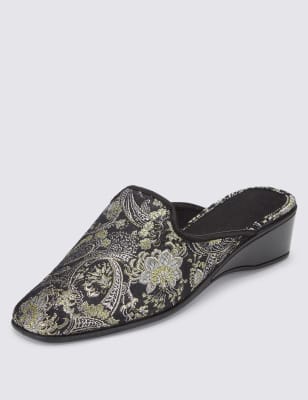 m&s ladies slippers wide fit