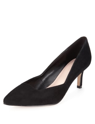 Stain Away™ Suede Pointed Toe Court Shoes with Insolia® | M&S ...