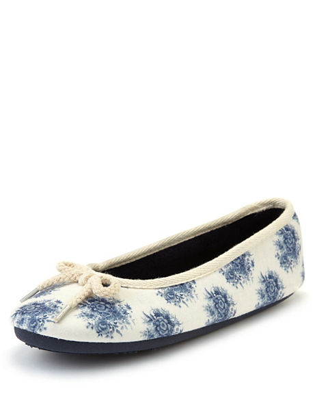 Floral Ballerina Slippers | M&S Collection | M&S
