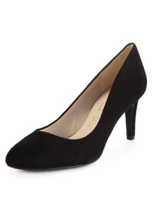 Suede Mid Heel Court Shoes with Insolia® | Autograph | M&S
