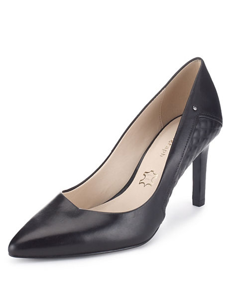 Leather High Heel Court Shoes with Insolia® | Autograph | M&S