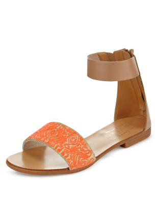 tan two part sandals
