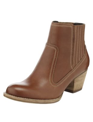 Leather Ankle Boots with Insolia® | Indigo Collection | M&S