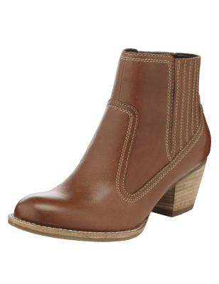 Leather Ankle Boots with Insolia® | Indigo Collection | M&S