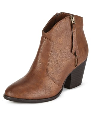 Outside Zip Wide Fit Ankle Boots with InsoliaÂ® | M&S Collection | M&S