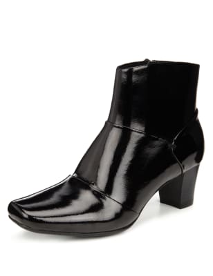 Sloane seamed patent hot sale ankle boot