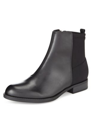 Leather Panelled Ankle Boots with Insolia Flex® | M&S Collection | M&S