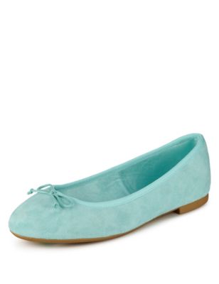 Suede Ballerina Pumps with Insolia Flex® | M&S Collection | M&S