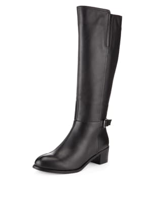 strap leather boots