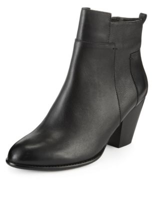 Leather Panelled Ankle Boots | Footglove™ | M&S