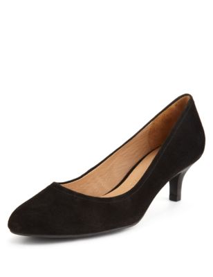Suede Mid Heel Court Shoes | Footglove™ | M&S