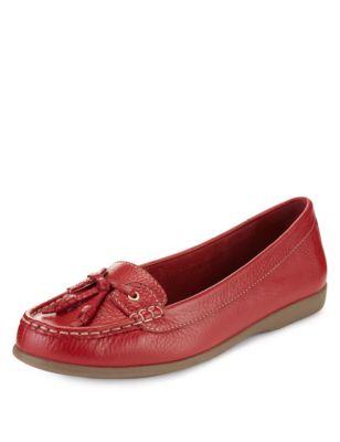 Leather Boat Shoes | Footglove™ | M&S