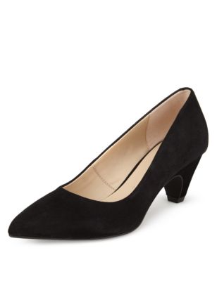 Stain Away™ Suede Pointed Toe Court Shoes | Footglove™ | M&S
